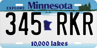 MN license plate 345RKR
