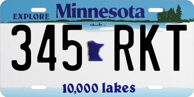 MN license plate 345RKT