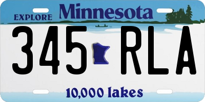 MN license plate 345RLA