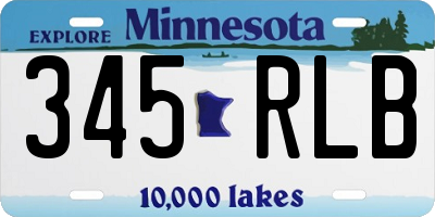MN license plate 345RLB