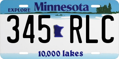 MN license plate 345RLC