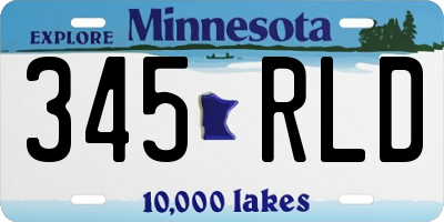 MN license plate 345RLD