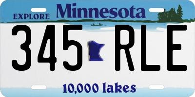 MN license plate 345RLE