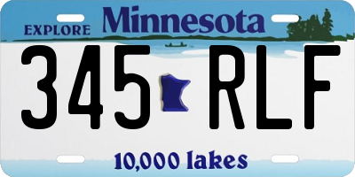 MN license plate 345RLF
