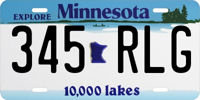 MN license plate 345RLG