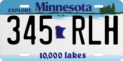 MN license plate 345RLH