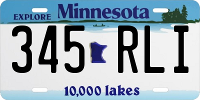 MN license plate 345RLI