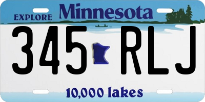 MN license plate 345RLJ