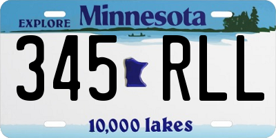 MN license plate 345RLL