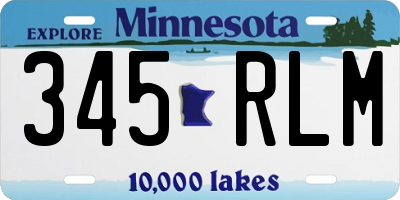 MN license plate 345RLM