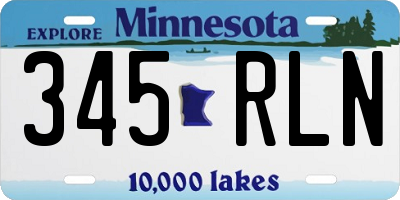 MN license plate 345RLN