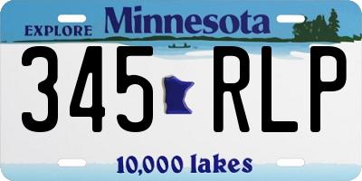 MN license plate 345RLP
