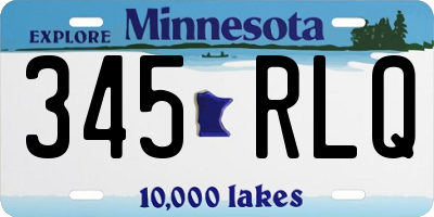 MN license plate 345RLQ