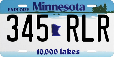 MN license plate 345RLR