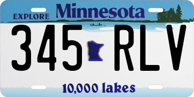 MN license plate 345RLV