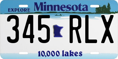 MN license plate 345RLX