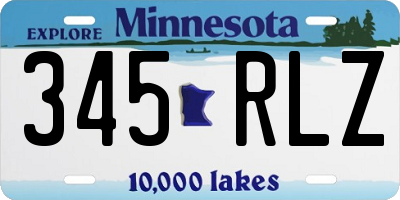MN license plate 345RLZ
