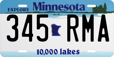 MN license plate 345RMA