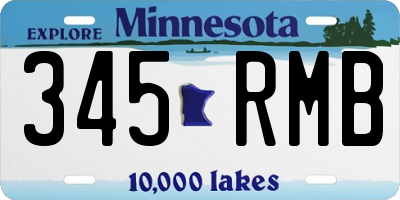 MN license plate 345RMB