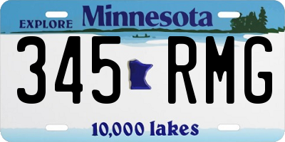 MN license plate 345RMG