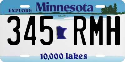 MN license plate 345RMH