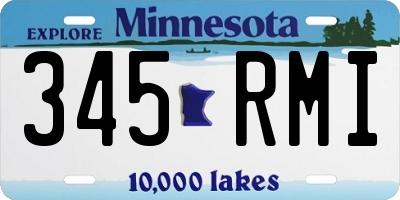 MN license plate 345RMI