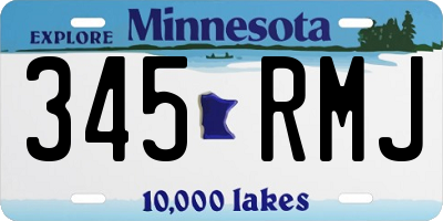 MN license plate 345RMJ