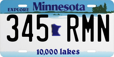 MN license plate 345RMN