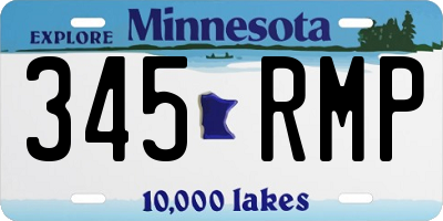 MN license plate 345RMP
