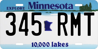 MN license plate 345RMT
