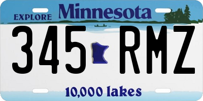 MN license plate 345RMZ