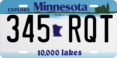 MN license plate 345RQT