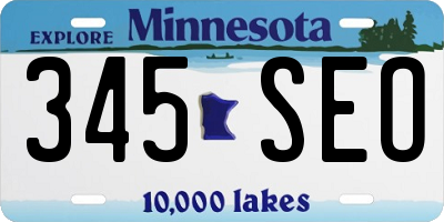 MN license plate 345SEO