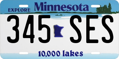 MN license plate 345SES