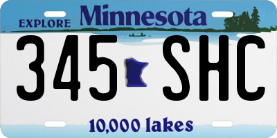 MN license plate 345SHC