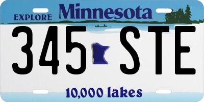MN license plate 345STE