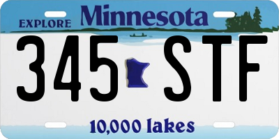 MN license plate 345STF