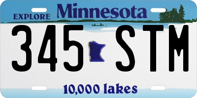 MN license plate 345STM
