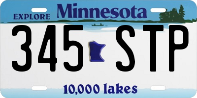 MN license plate 345STP