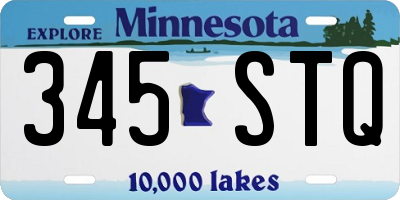 MN license plate 345STQ