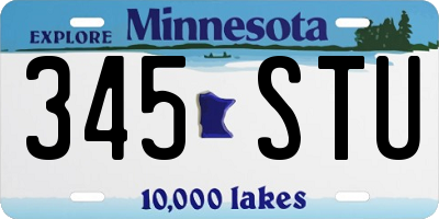 MN license plate 345STU