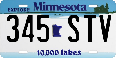 MN license plate 345STV