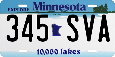 MN license plate 345SVA