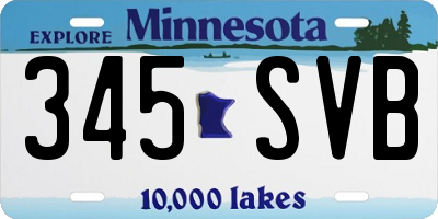 MN license plate 345SVB