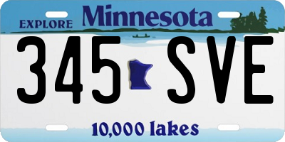MN license plate 345SVE