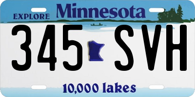 MN license plate 345SVH