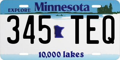 MN license plate 345TEQ