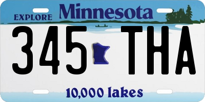 MN license plate 345THA