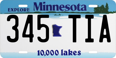 MN license plate 345TIA