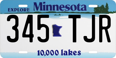 MN license plate 345TJR